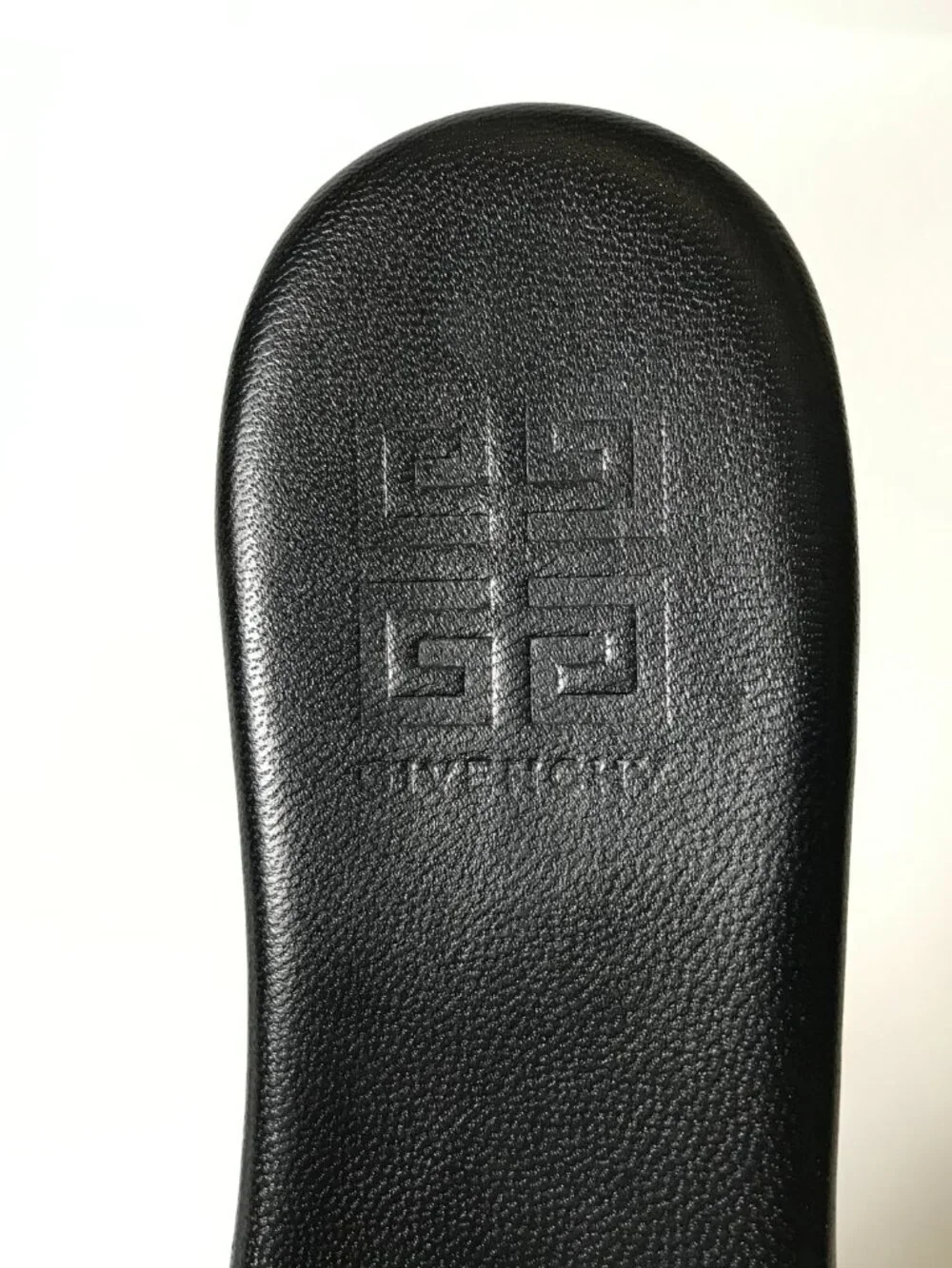 Givenchy 4G Flat Leather Slide Sandals Womens 36 6 Black Silver Logo Open Toe